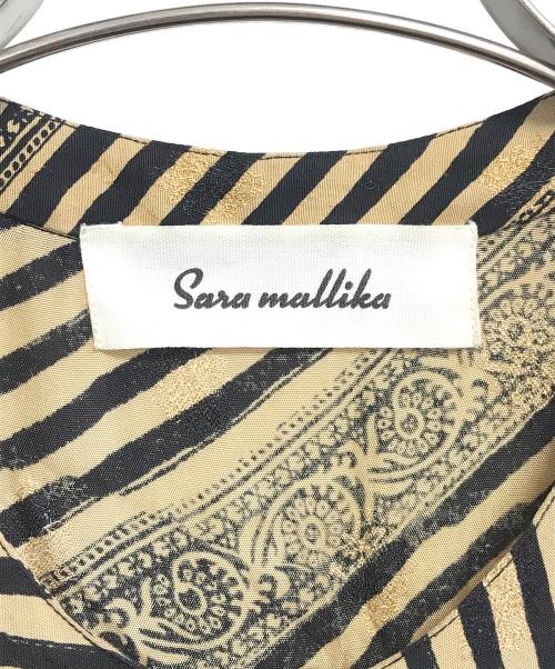 sara mallika（サラマリカ）sara mallika (サラマリカ) Rayon Jacquard Stripe Print All In One ブラウン サイズ:Sの古着・服飾アイテム
