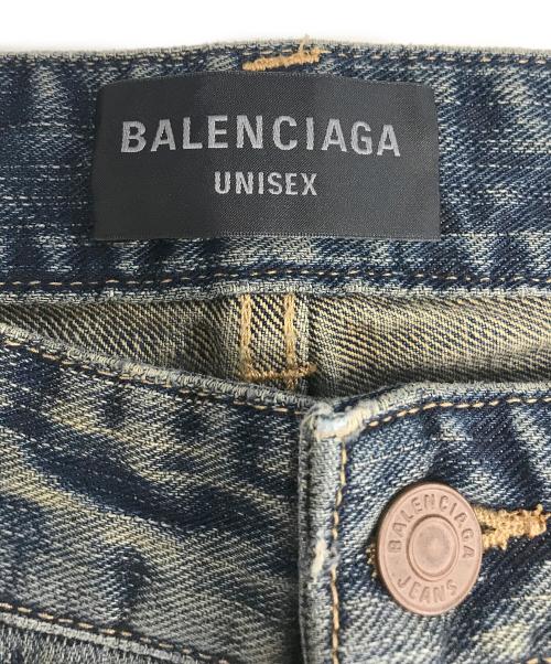 BALENCIAGA（バレンシアガ）BALENCIAGA (バレンシアガ) ウォシュド加工 ブーツ カット デニム パンツ インディゴ サイズ:Lの古着・服飾アイテム
