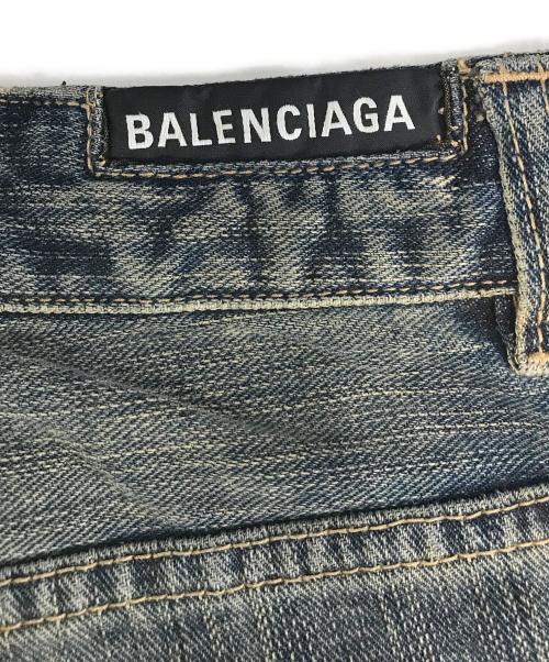 BALENCIAGA（バレンシアガ）BALENCIAGA (バレンシアガ) ウォシュド加工 ブーツ カット デニム パンツ インディゴ サイズ:Lの古着・服飾アイテム