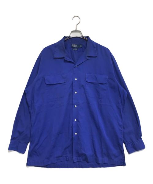 POLO RALPH LAUREN（ポロ・ラルフローレン）POLO RALPH LAUREN (ポロ・ラルフローレン) オープンカラーシャツ ブルー サイズ:Lの古着・服飾アイテム