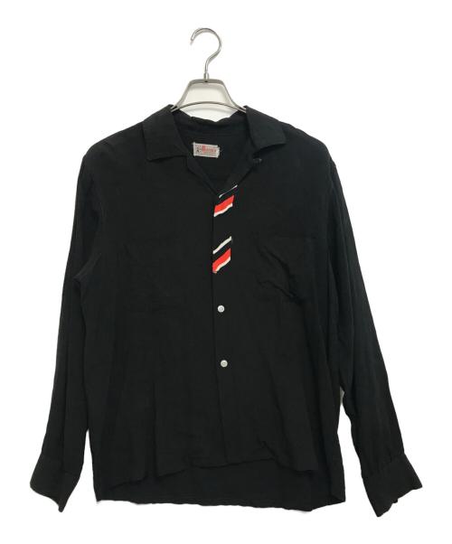 BUD BERMA（バドベルマ）BUD BERMA (バドベルマ) 60’s開襟シャツ ブラック サイズ:Mの古着・服飾アイテム