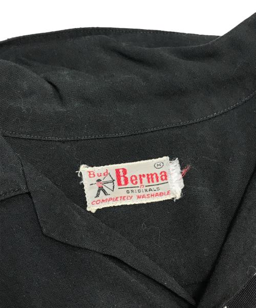 BUD BERMA（バドベルマ）BUD BERMA (バドベルマ) 60’s開襟シャツ ブラック サイズ:Mの古着・服飾アイテム