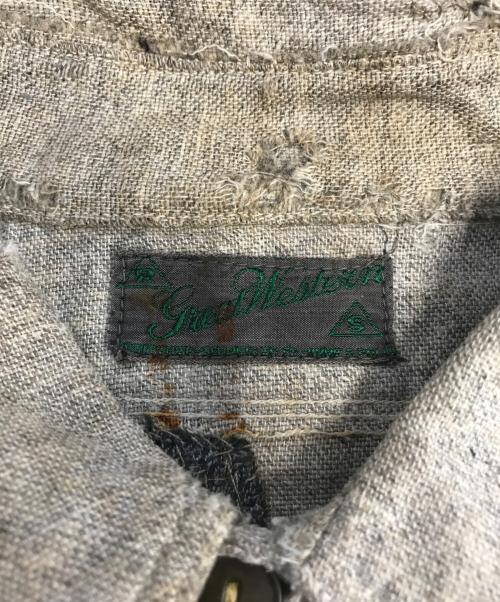 GREAT WESTERN（グレートウェスタン）GREAT WESTERN (グレートウェスタン) ウールワークシャツ グレー サイズ:Sの古着・服飾アイテム