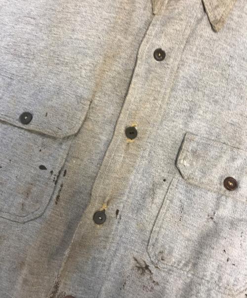 GREAT WESTERN（グレートウェスタン）GREAT WESTERN (グレートウェスタン) ウールワークシャツ グレー サイズ:Sの古着・服飾アイテム