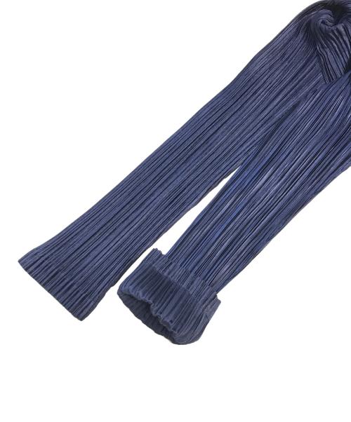 PLEATS PLEASE（プリーツプリーズ）PLEATS PLEASE (プリーツプリーズ) 変形プリーツカーディガン ネイビー サイズ:表記なしの古着・服飾アイテム