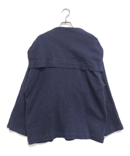 ISSEY SPORT（イッセイスポーツ）ISSEY SPORT (イッセイスポーツ) 80's変形フーデットカーディガン ネイビー サイズ:9の古着・服飾アイテム