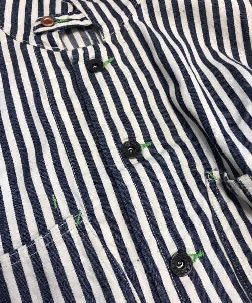 SUGAR CANE（シュガーケーン）SUGAR CANE (シュガーケーン) MISTER FREEDOM (ミスターフリーダム) ヒッコリーコンダクタージャケット ホワイト サイズ:38の古着・服飾アイテム