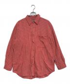 stussyステューシー）の古着「BDチェックシャツ」｜レッド