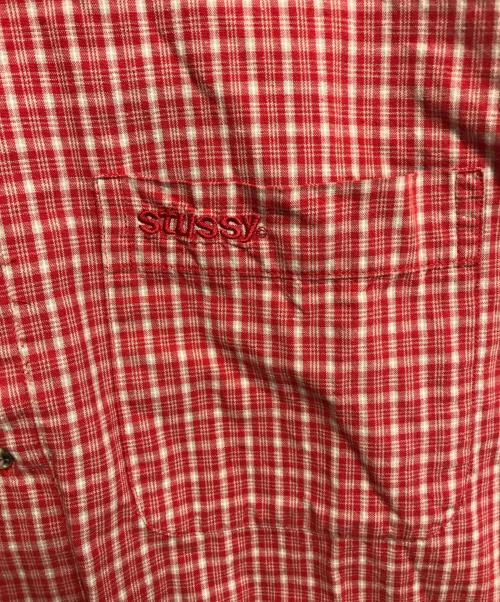 stussy（ステューシー）stussy (ステューシー) BDチェックシャツ レッド サイズ:Lの古着・服飾アイテム