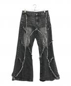 DDNPHHDDNPHH）の古着「再構築フレアデニム」｜ブラック