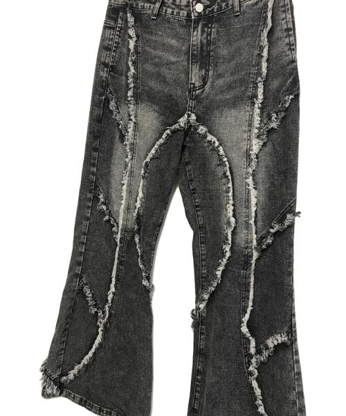 DDNPHH（DDNPHH）DDNPHH (DDNPHH) 再構築フレアデニム ブラック サイズ:XLの古着・服飾アイテム