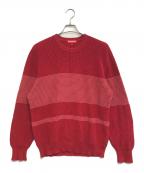 SUPREMEシュプリーム）の古着「Tonal Stripe Crewnwck Sweater」｜レッド