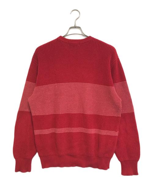 SUPREME（シュプリーム）SUPREME (シュプリーム) Tonal Stripe Crewnwck Sweater レッド サイズ:Mの古着・服飾アイテム