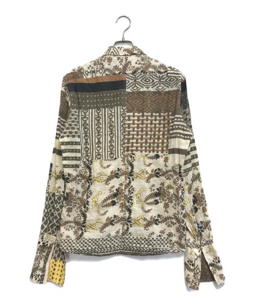 DRIES VAN NOTEN（ドリスヴァンノッテン）DRIES VAN NOTEN (ドリスヴァンノッテン) 総柄刺繍シャツ カーキ サイズ:48の古着・服飾アイテム