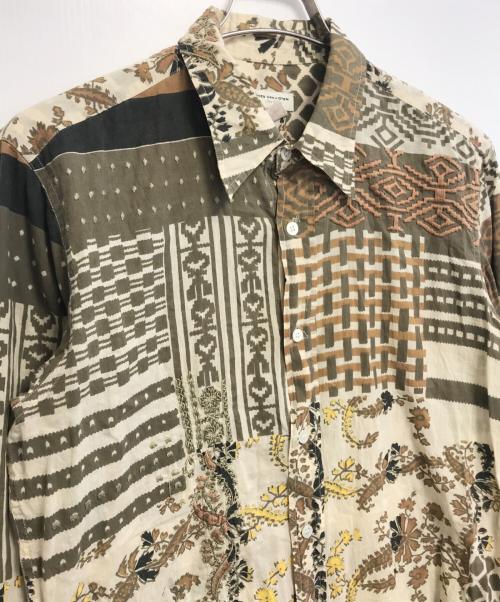 DRIES VAN NOTEN（ドリスヴァンノッテン）DRIES VAN NOTEN (ドリスヴァンノッテン) 総柄刺繍シャツ カーキ サイズ:48の古着・服飾アイテム