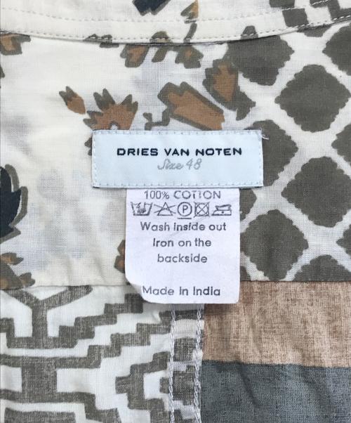 DRIES VAN NOTEN（ドリスヴァンノッテン）DRIES VAN NOTEN (ドリスヴァンノッテン) 総柄刺繍シャツ カーキ サイズ:48の古着・服飾アイテム