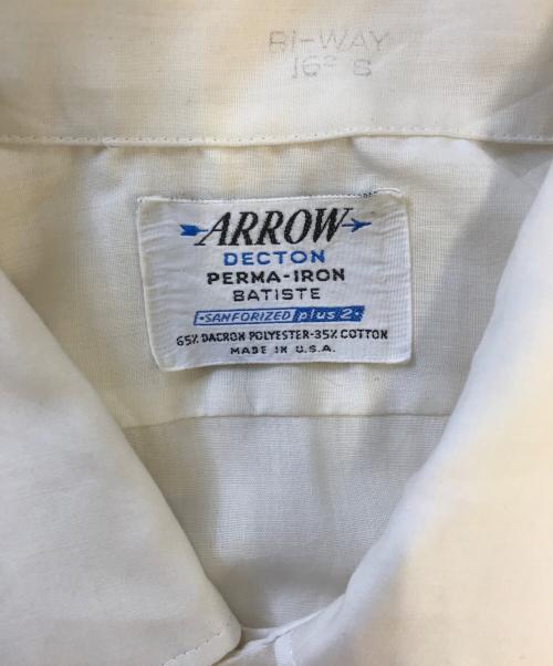 ARROW（アロー）ARROW (アロー) 半袖シャツ ホワイト サイズ:Lの古着・服飾アイテム