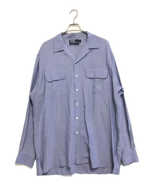 POLO RALPH LAUREN（ポロ・ラルフローレン）POLO RALPH LAUREN (ポロ・ラルフローレン) 開襟シャンブレーシャツ ブルー サイズ:Lの古着・服飾アイテム