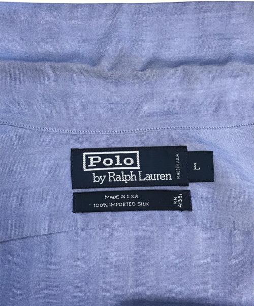 POLO RALPH LAUREN（ポロ・ラルフローレン）POLO RALPH LAUREN (ポロ・ラルフローレン) 開襟シャンブレーシャツ ブルー サイズ:Lの古着・服飾アイテム