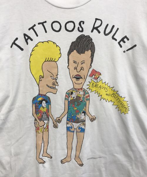 beavis&butthead（ビーバス・アンド・バットヘッド）beavis&butthead (ビーバス・アンド・バットヘッド) Tシャツ ホワイト サイズ:表記なしの古着・服飾アイテム