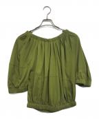 MARNIマルニ）の古着「バックロゴギャザーカットソー」｜グリーン