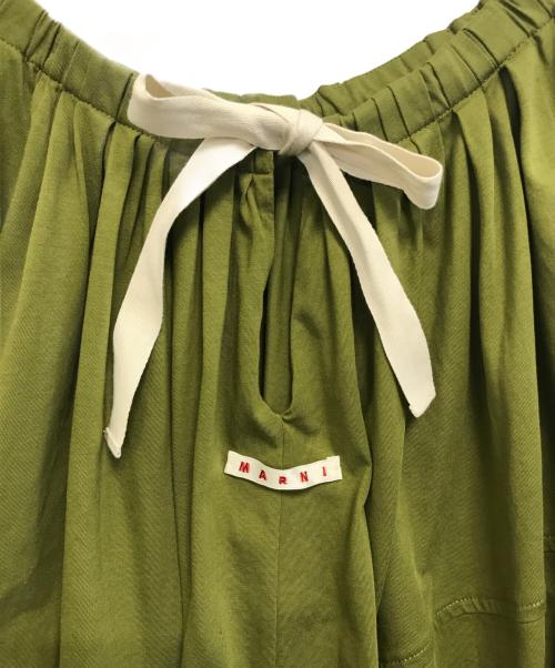 MARNI（マルニ）MARNI (マルニ) バックロゴギャザーカットソー グリーン サイズ:40 未使用品の古着・服飾アイテム