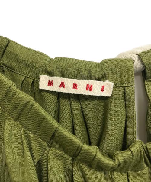 MARNI（マルニ）MARNI (マルニ) バックロゴギャザーカットソー グリーン サイズ:40 未使用品の古着・服飾アイテム