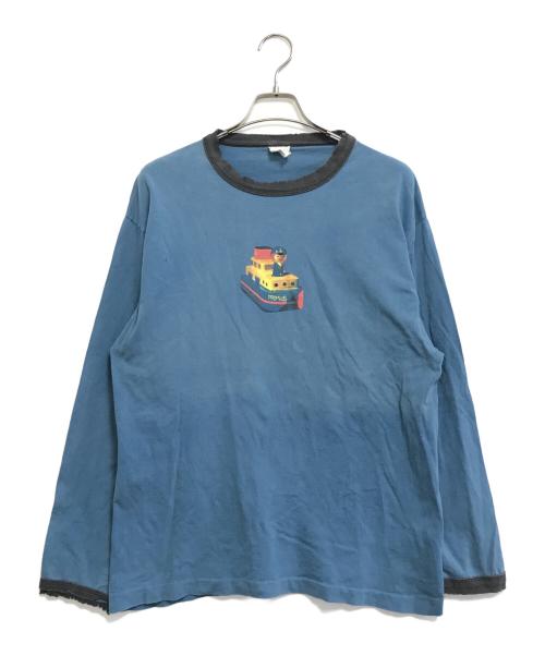 WINTERLAND（ウィンターランド）WINTERLAND (ウィンターランド) 長袖カットソー ブルー サイズ:Lの古着・服飾アイテム