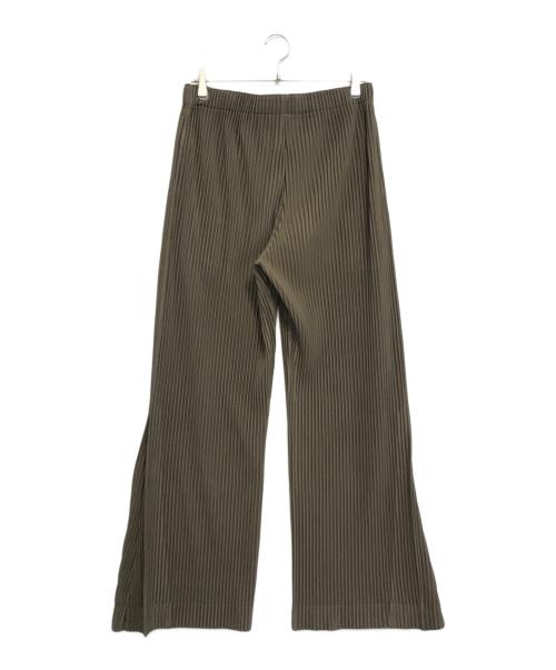 HOMME PLISSE ISSEY MIYAKE（オム プリッセ イッセイ ミヤケ）HOMME PLISSE ISSEY MIYAKE (オムプリッセ イッセイ ミヤケ) プリーツワイドパンツ ブラウン サイズ:3の古着・服飾アイテム