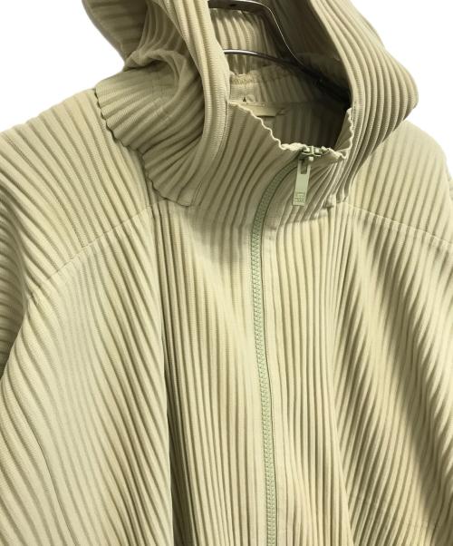 HOMME PLISSE ISSEY MIYAKE（オム プリッセ イッセイ ミヤケ）HOMME PLISSE ISSEY MIYAKE (オムプリッセ イッセイ ミヤケ) プリーツジップアップジャケット グリーン サイズ:3の古着・服飾アイテム