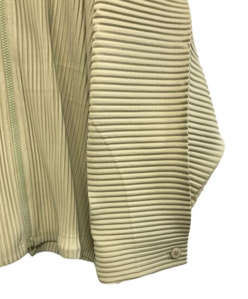 HOMME PLISSE ISSEY MIYAKE（オム プリッセ イッセイ ミヤケ）HOMME PLISSE ISSEY MIYAKE (オムプリッセ イッセイ ミヤケ) プリーツジップアップジャケット グリーン サイズ:3の古着・服飾アイテム