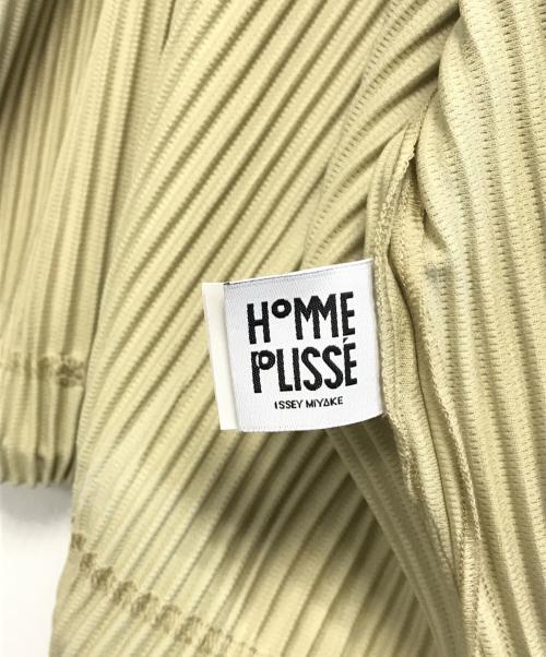 HOMME PLISSE ISSEY MIYAKE（オム プリッセ イッセイ ミヤケ）HOMME PLISSE ISSEY MIYAKE (オムプリッセ イッセイ ミヤケ) プリーツジップアップジャケット グリーン サイズ:3の古着・服飾アイテム