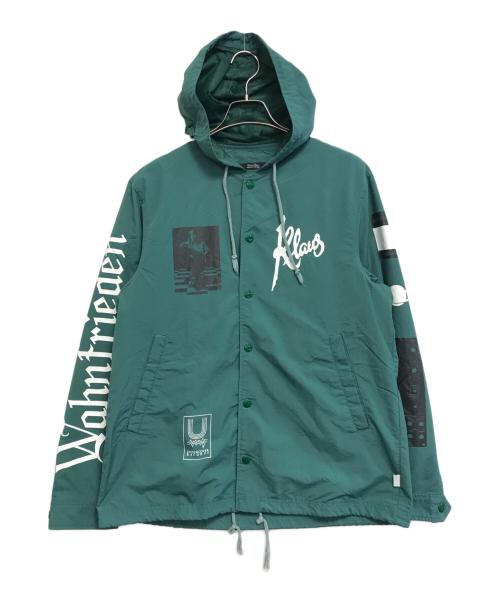 UNDERCOVER（アンダーカバー）UNDERCOVER (アンダーカバー) ナイロンフードコーチジャケット グリーン サイズ:2の古着・服飾アイテム