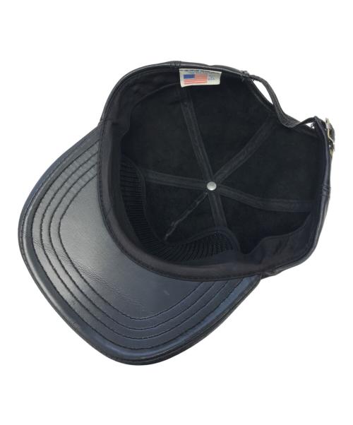 HARLEY-DAVIDSON（ハーレーダビッドソン）HARLEY-DAVIDSON (ハーレーダビッドソン) レザーキャップ ブラックの古着・服飾アイテム