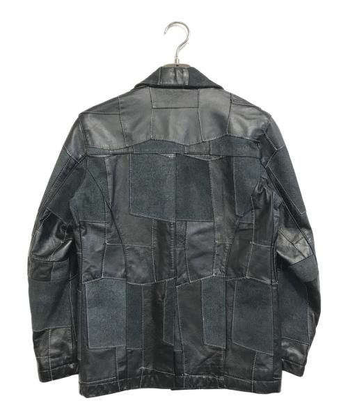 NEIGHBORHOOD（ネイバーフッド）NEIGHBORHOOD (ネイバーフッド) パッチワークレザージャケット ブラック サイズ:Sの古着・服飾アイテム