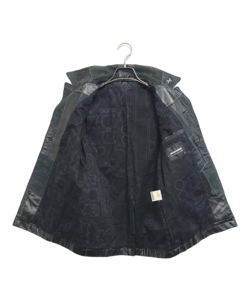 NEIGHBORHOOD（ネイバーフッド）NEIGHBORHOOD (ネイバーフッド) パッチワークレザージャケット ブラック サイズ:Sの古着・服飾アイテム