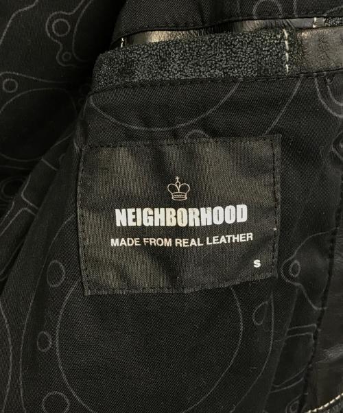 NEIGHBORHOOD（ネイバーフッド）NEIGHBORHOOD (ネイバーフッド) パッチワークレザージャケット ブラック サイズ:Sの古着・服飾アイテム