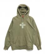 SUPREMEシュプリーム）の古着「Cross Box Logo Hooded Sweatshirt」｜オリーブ