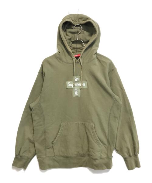 SUPREME（シュプリーム）SUPREME (シュプリーム) Cross Box Logo Hooded Sweatshirt オリーブ サイズ:Ｌの古着・服飾アイテム