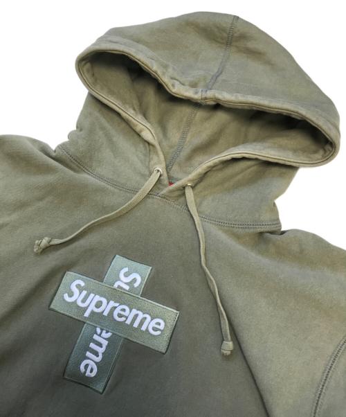 SUPREME（シュプリーム）SUPREME (シュプリーム) Cross Box Logo Hooded Sweatshirt オリーブ サイズ:Ｌの古着・服飾アイテム