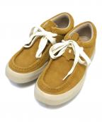 wander .etcワンダー）の古着「スエードモカシンシューズ」｜黄緑