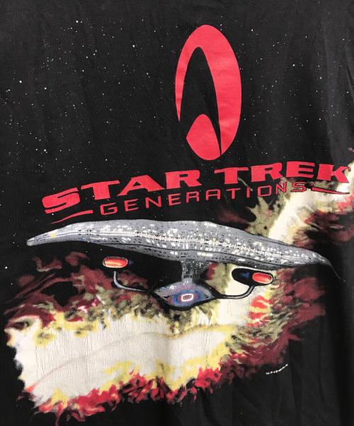 ムービーTシャツ（ムービーTシャツ）ムービーTシャツ (ムービーTシャツ) 90s STAR TREK(スター・トレック) ムービーTシャツ ブラック サイズ:LARGEの古着・服飾アイテム