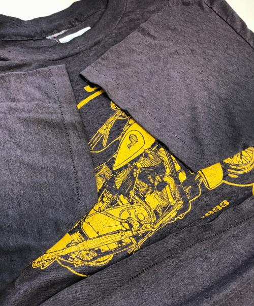 モーターTシャツ（モーターTシャツ）モーターTシャツ (モーターTシャツ) プリントTシャツ ブラック サイズ:表記なしの古着・服飾アイテム