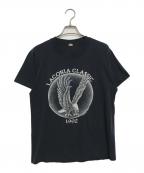 モーターTシャツモーターTシャツ）の古着「80s LACONIA CLASSIC(ラコニア・クラシック) モーターサイクルTシャツ」｜ブラック