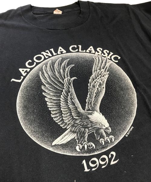 モーターTシャツ（モーターTシャツ）モーターTシャツ (モーターTシャツ) 80s LACONIA CLASSIC(ラコニア・クラシック) モーターサイクルTシャツ ブラック サイズ:Ｍの古着・服飾アイテム