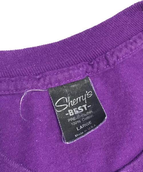 キャラクターTシャツ（キャラクターTシャツ）キャラクターTシャツ (キャラクターTシャツ) MICKEY MOUSE(ミッキーマウス) キャラクターTシャツ パープル サイズ:Ｌの古着・服飾アイテム