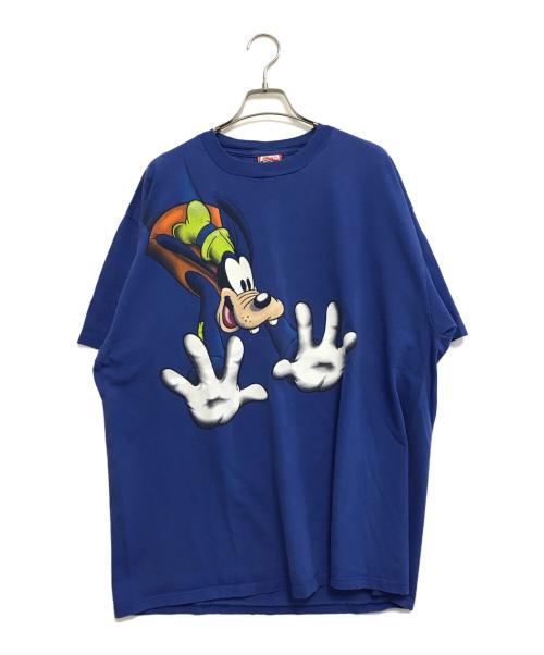 キャラクターTシャツ（キャラクターTシャツ）キャラクターTシャツ (キャラクターTシャツ) 90s GOOFY(グーフィー) キャラクターTシャツ ブルー サイズ:FREEの古着・服飾アイテム