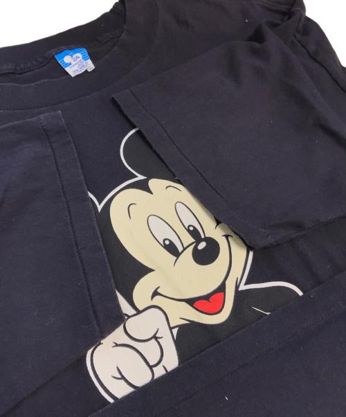 キャラクターTシャツ（キャラクターTシャツ）キャラクターTシャツ (キャラクターTシャツ) 80s ミッキー・マウス キャラクターTシャツ ブラック サイズ:FREEの古着・服飾アイテム