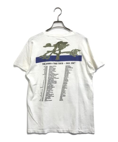 バンドTシャツ（バンドTシャツ）バンドTシャツ (バンドTシャツ) 80s U2(ユートゥ) バンドTシャツ ホワイト サイズ:XLの古着・服飾アイテム