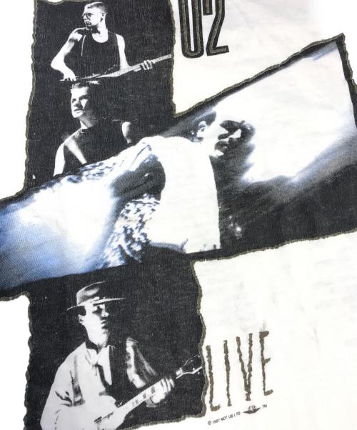 バンドTシャツ（バンドTシャツ）バンドTシャツ (バンドTシャツ) 80s U2(ユートゥ) バンドTシャツ ホワイト サイズ:XLの古着・服飾アイテム